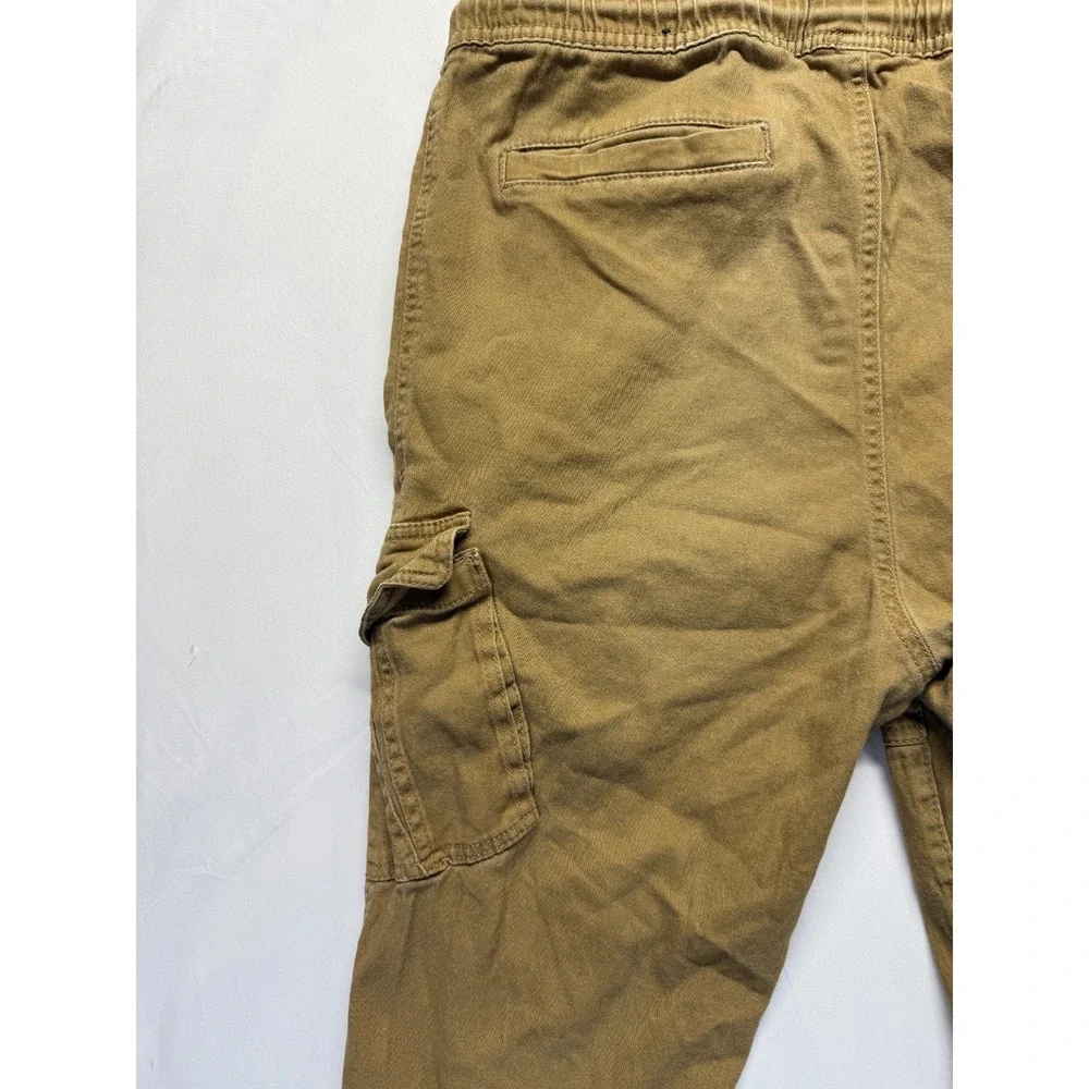 WXYZ Los Angeles Jogger Pants Mens Large‎ Khaki Cotton Tapered Leg Cargo Pockets
